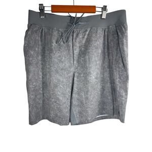 Lululemon Mens Size‎ L THE Short Linerless 8" Gravel Dust Asphalt Grey Multi